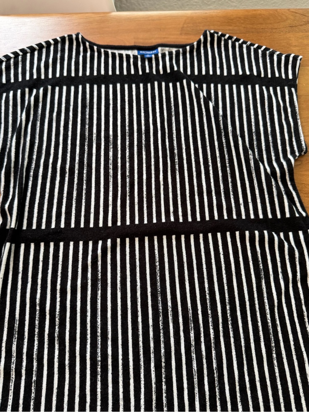 Marimekko Black and White Striped Terry Coth Swim Cover Up Size XL - Picture 3 of 9